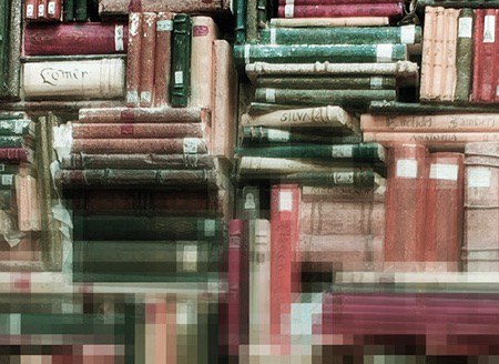 old books becoming pixels