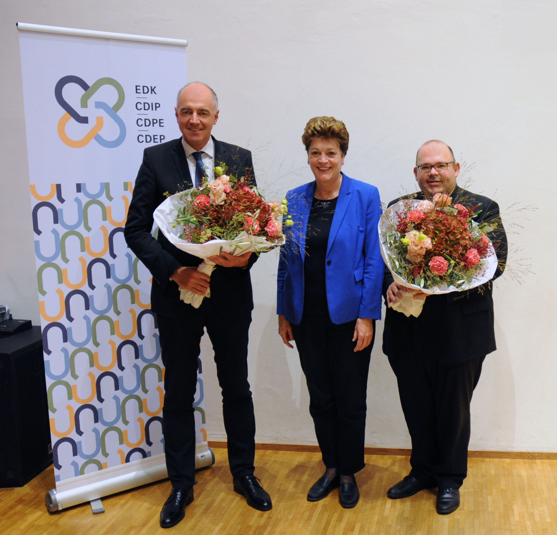 Photo de Christophe Darbellay, Silvia Steiner et Armin Hartmann